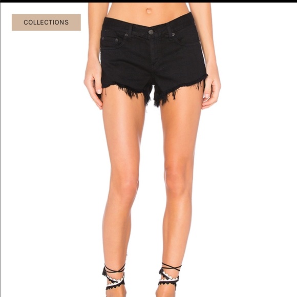 rag & bone Pants - NWOT Black Rag & Bone Frayed Shorts 29